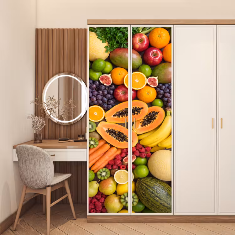 Eten - Fruit - Groenten - Vers - Kleurrijk deurposter klein -sfeer3