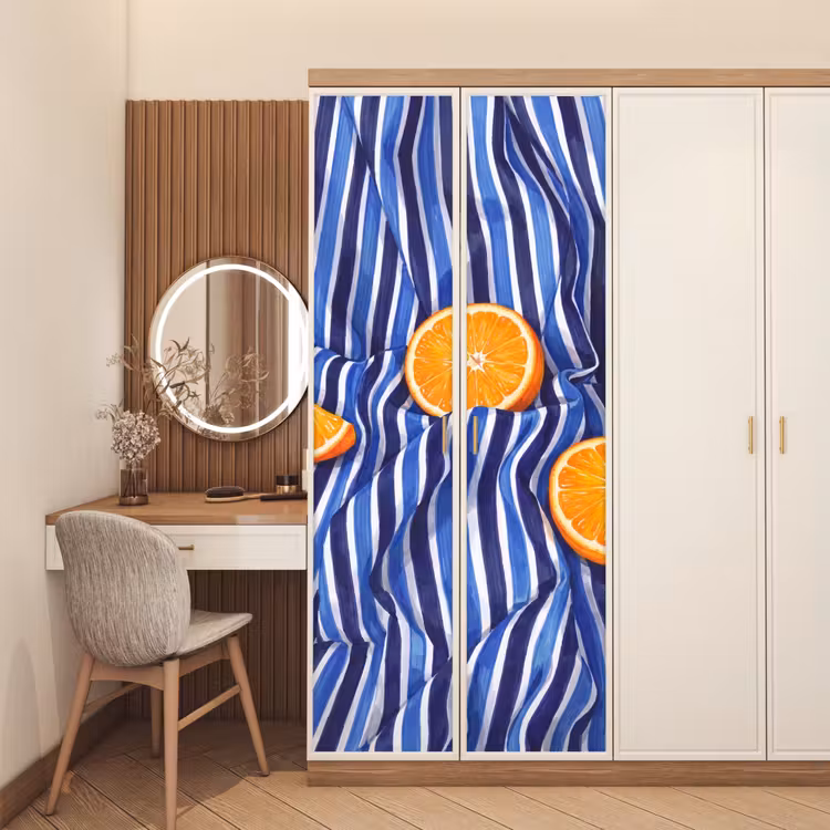 Deursticker - Eten - Fruit - Oranje - Eten - Fruit - Oranje deurposter klein