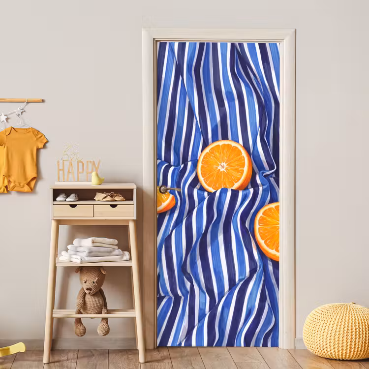 Deursticker - Eten - Fruit - Oranje - Eten - Fruit - Oranje deurposter klein