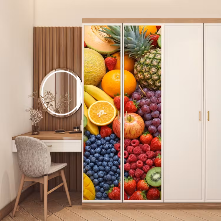 Eten - Fruit - Vers - Kleurrijk - Voeding deurposter klein -sfeer3