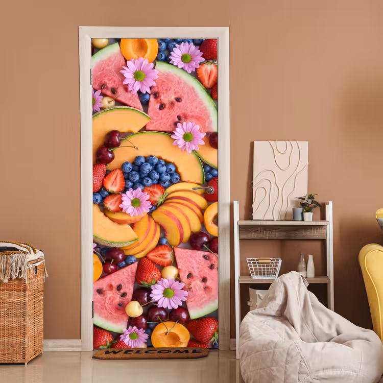 Eten - Fruit - Zomer - Kleurrijk deurposter klein -sfeer1