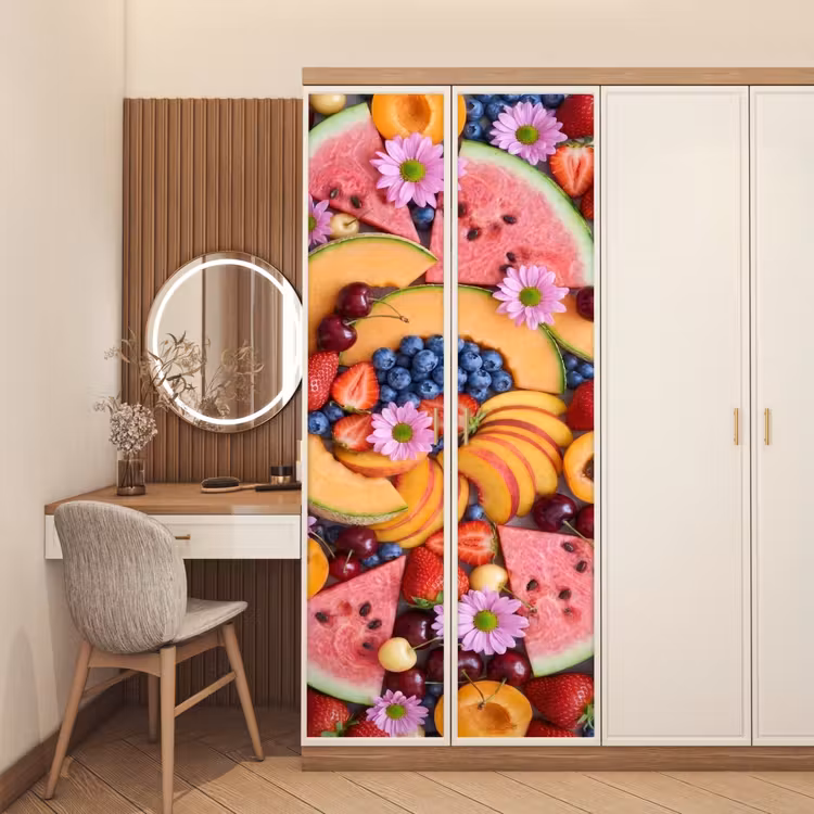 Eten - Fruit - Zomer - Kleurrijk deurposter klein -sfeer3