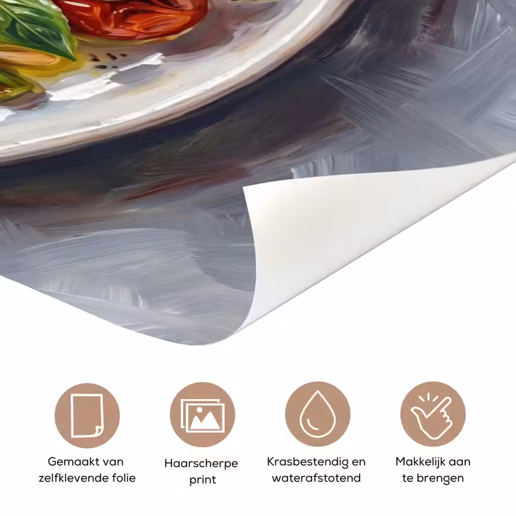 Eten - Groenten - Kaas - Modern - Vers deurposter klein -closeup_NL
