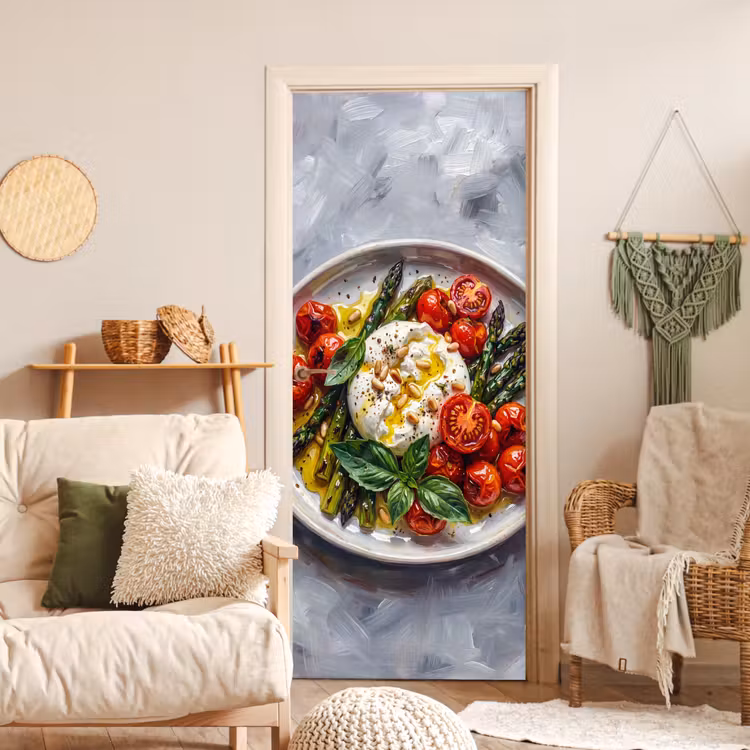 Eten - Groenten - Kaas - Modern - Vers deurposter klein -sfeer2