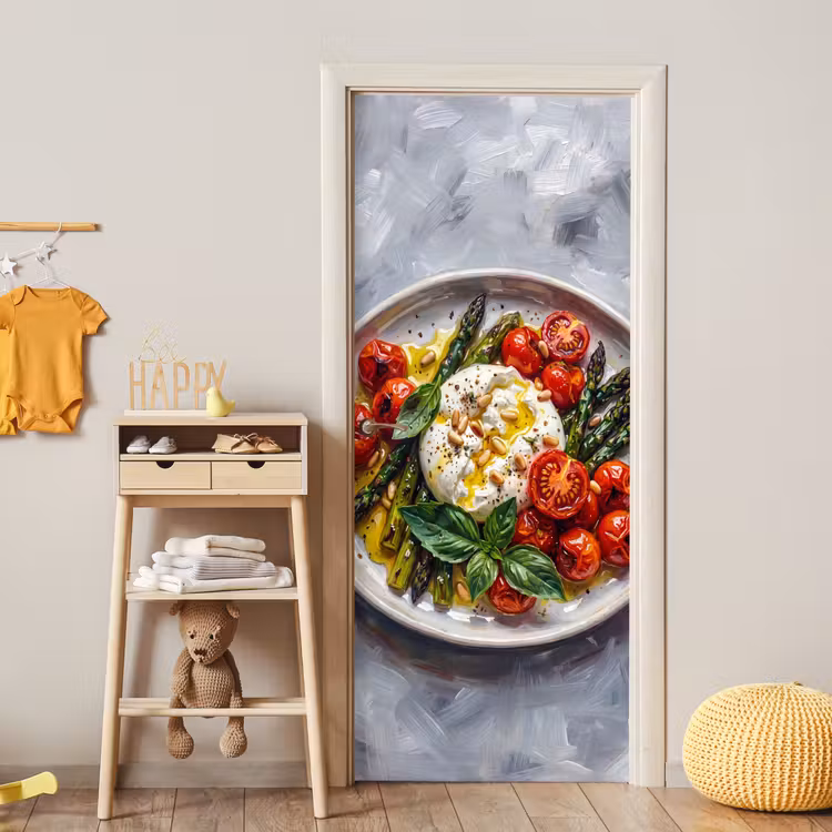 Eten - Groenten - Kaas - Modern - Vers deurposter klein -sfeer4