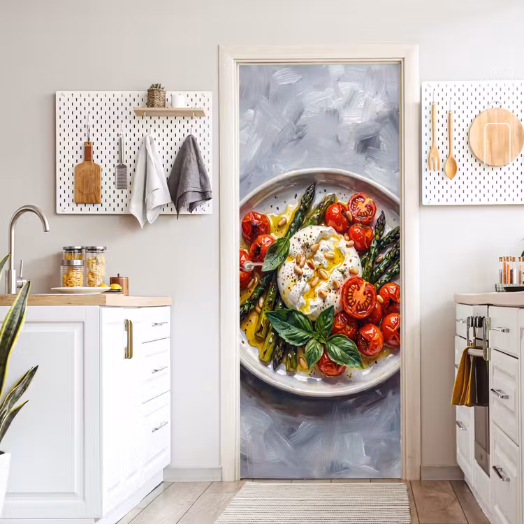 Eten - Groenten - Kaas - Modern - Vers deurposter klein -sfeer5