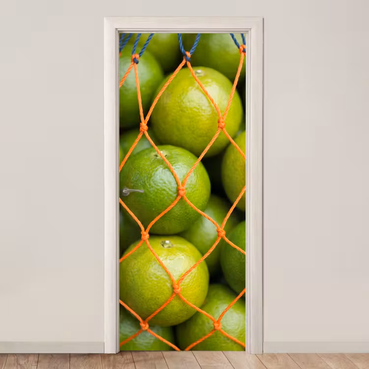 Eten - Net - Groen - Markt deurposter klein -3d_beige
