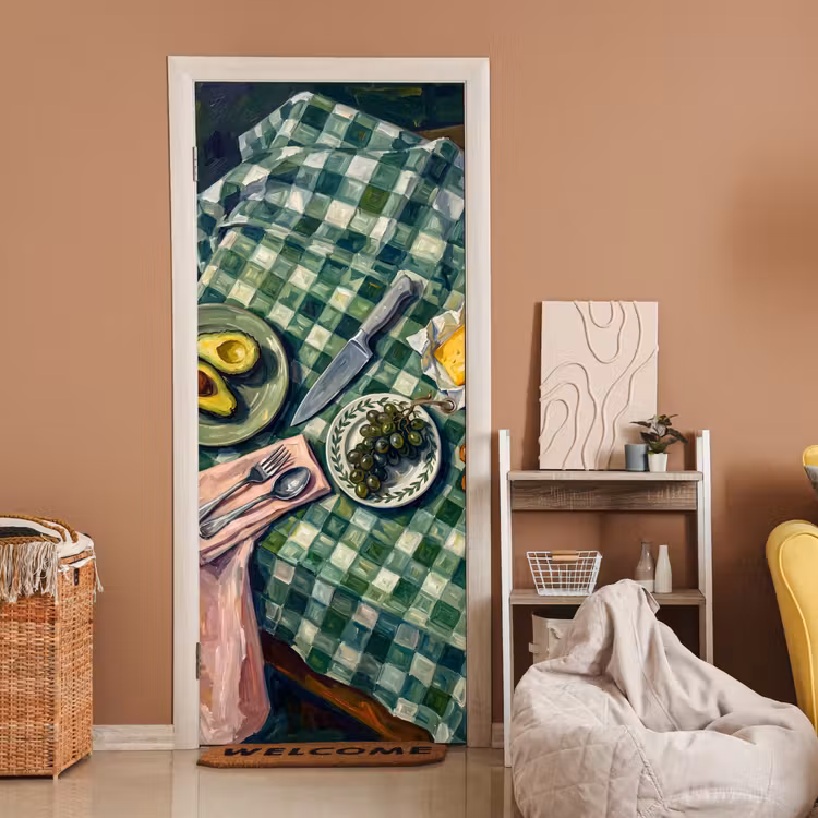 Eten - Ontbijt - Tafel - Modern - Groen deurposter klein -sfeer1