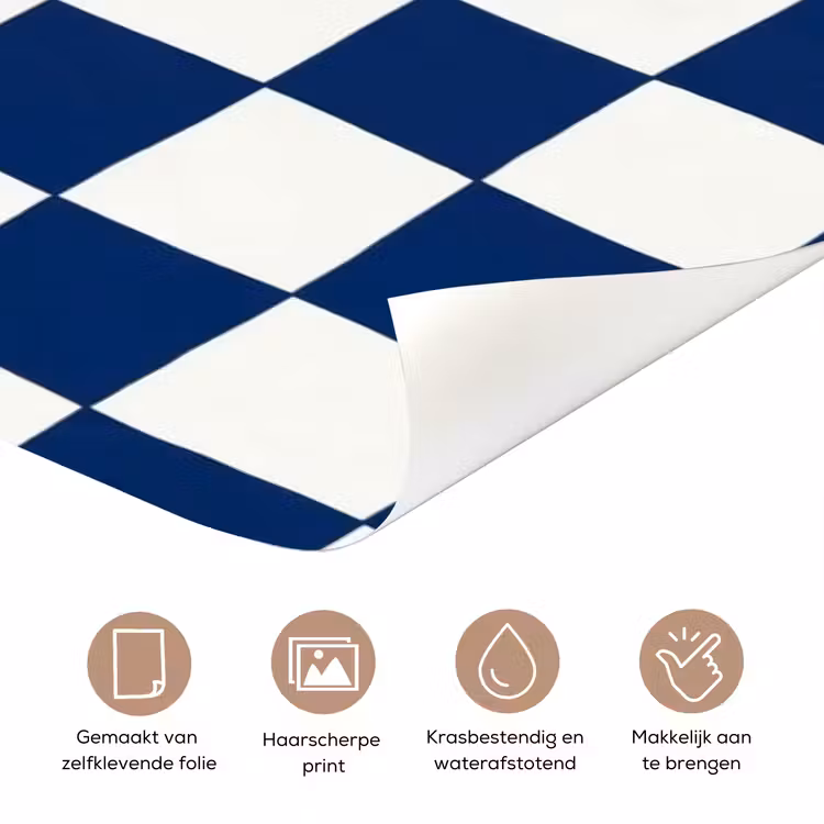 Eten - Tomaten - Keuken - Illustratie - Rood-Blauw deurposter klein -closeup_NL
