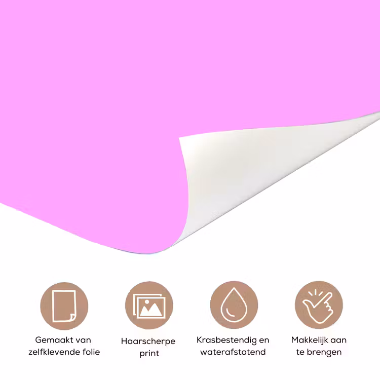 Felroze - Badass - Panterprint - Schaduw deurposter klein -closeup_NL