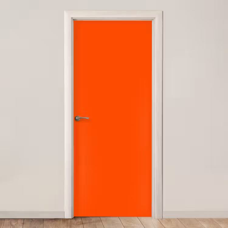 Fiery - Tangerine - Oranje deurposter klein 289 -3d_beige