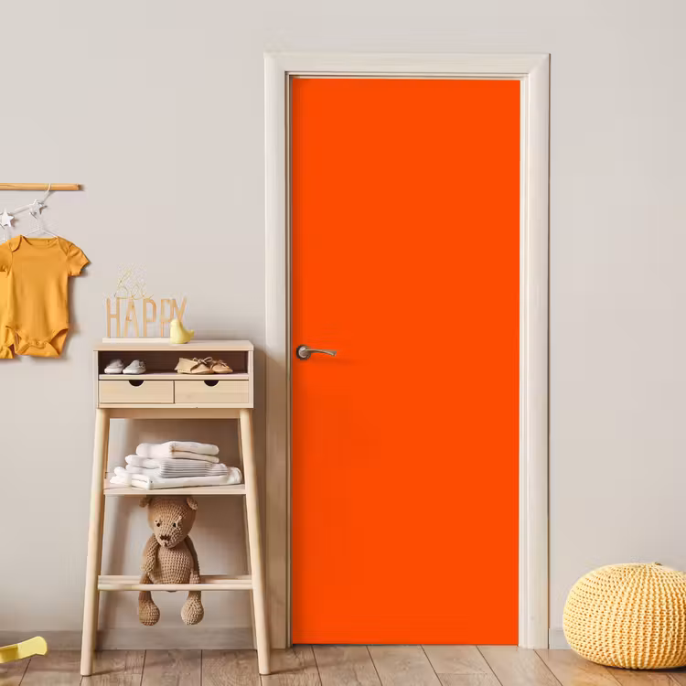 Fiery - Tangerine - Oranje deurposter klein 289 -sfeer4