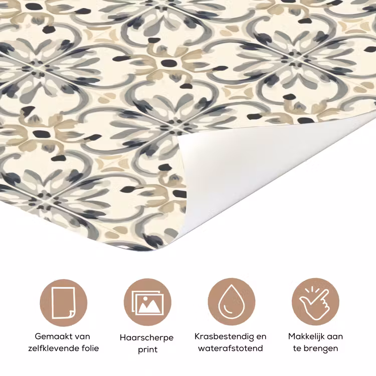 Floraal - Patroon - Kleurrijk deurposter klein 289 -closeup_NL