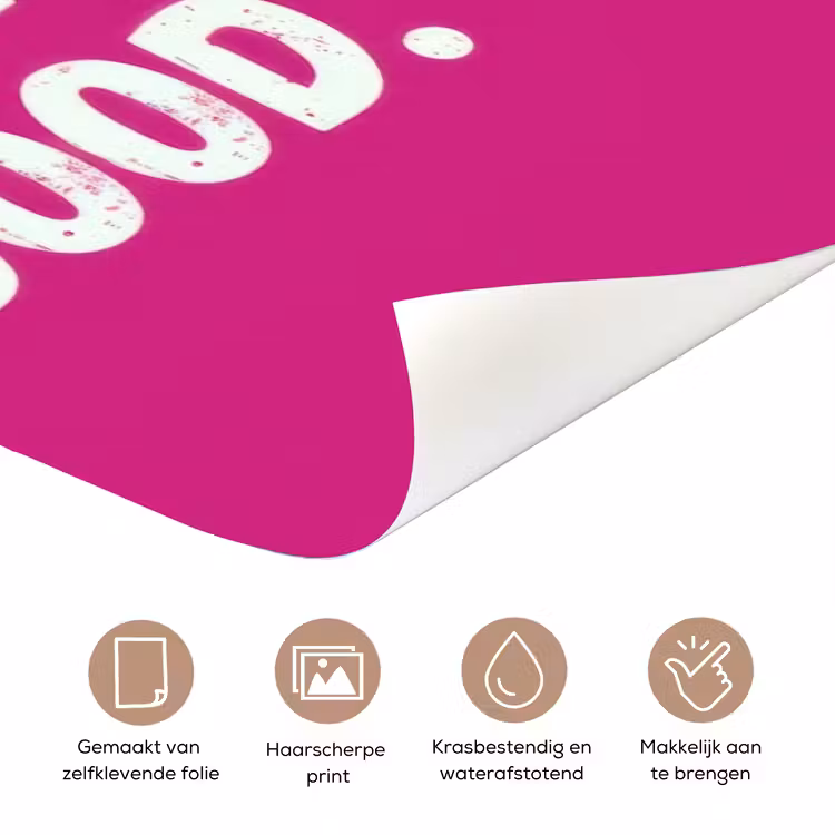 Focus on the good - Roze - Simple deurposter klein -closeup_NL
