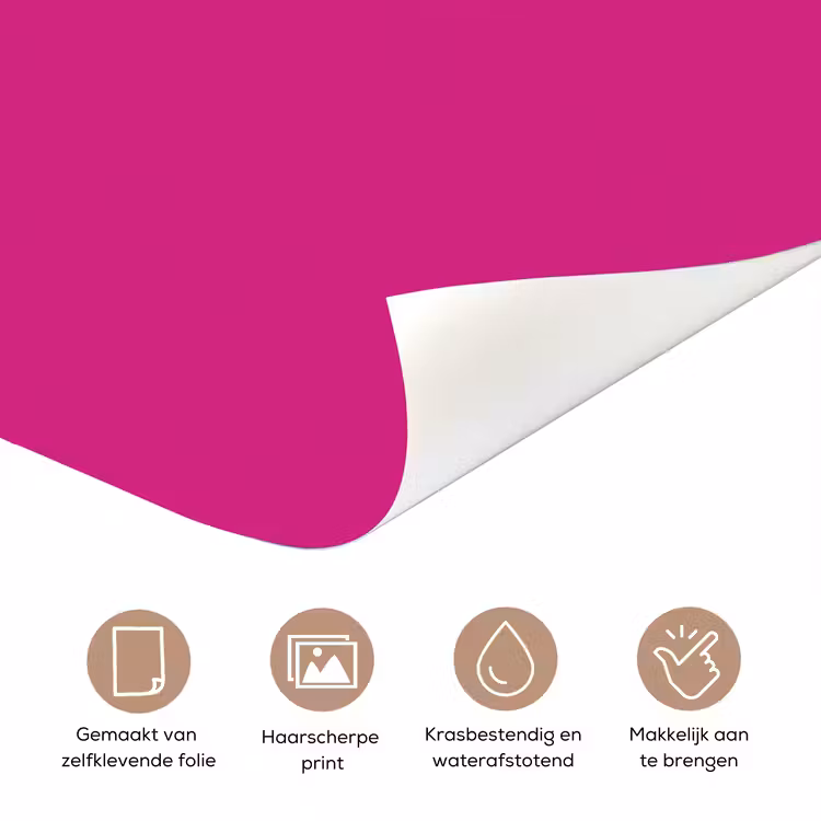 Focus on the good - Roze - wit deurposter klein -closeup_NL