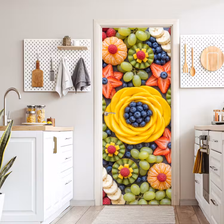 Fruit - Arrangement - Gezond - Kleurrijk - Eten deurposter klein -sfeer5
