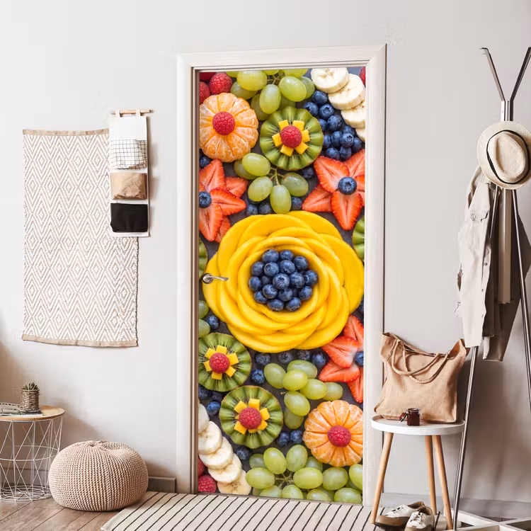 Fruit - Arrangement - Gezond - Kleurrijk - Eten deurposter klein -sfeer6