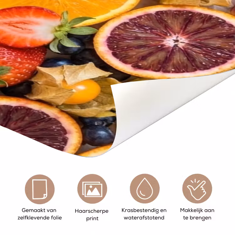 Fruit - Assortiment - Kleurrijk - Gezondheid deurposter klein -closeup_NL