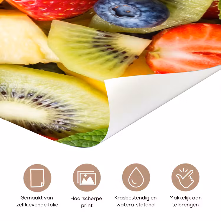 Fruit - Plakjes - Eten - Kleurrijk deurposter klein -closeup_NL