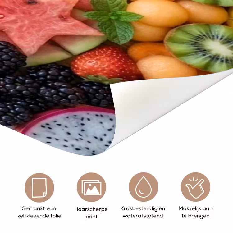 Fruit - Variatie - Kleurrijk - Vers - Eten deurposter klein -closeup_NL