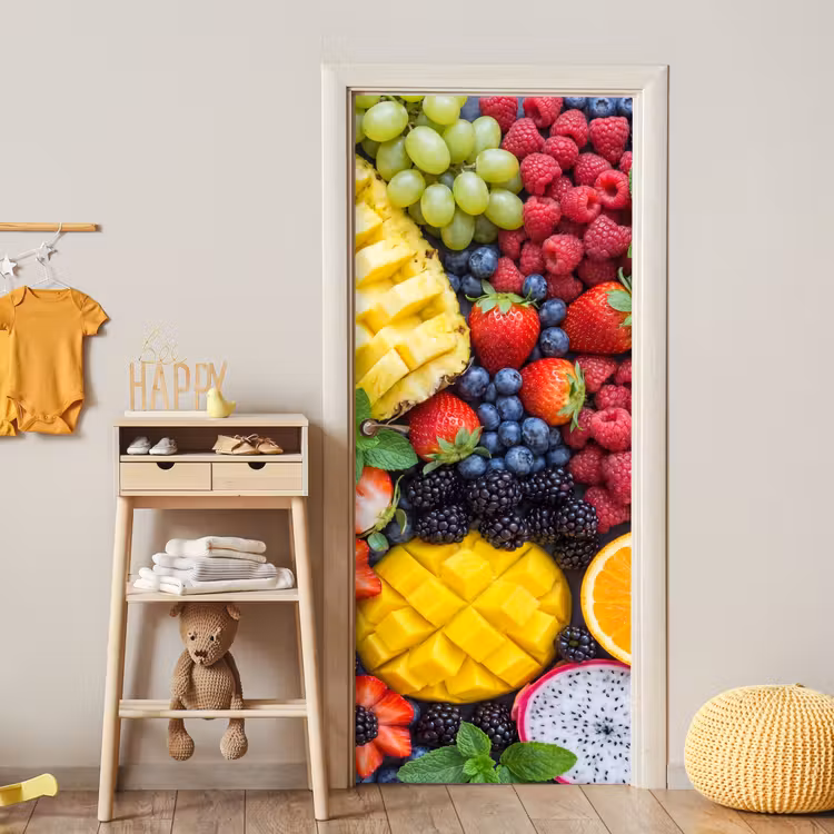 Fruit - Vers - Kleurrijk - Eten deurposter klein -sfeer4