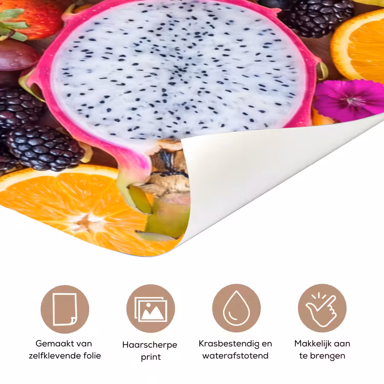Fruit - Vers - Variatie - Eten - Kleurrijk deurposter klein -closeup_NL