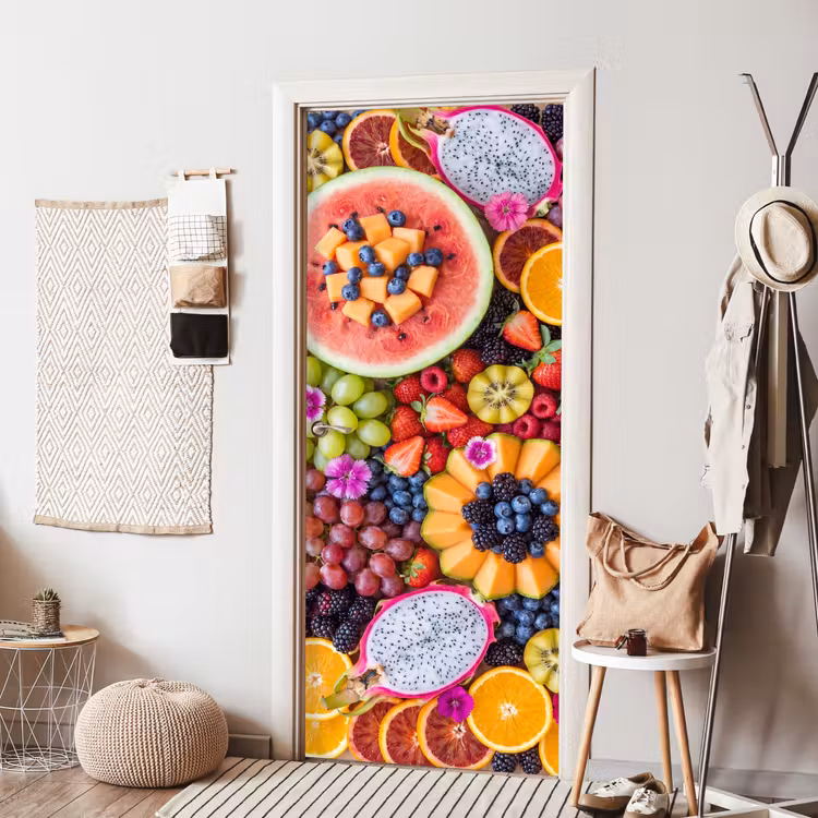 Fruit - Vers - Variatie - Eten - Kleurrijk deurposter klein -sfeer6