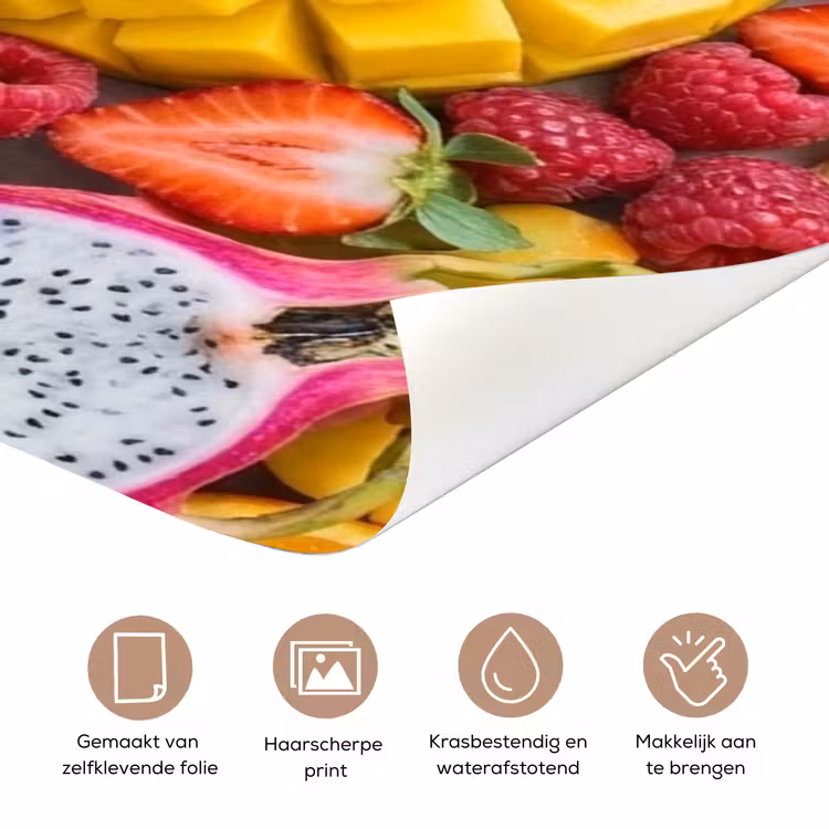 Fruit - Versneden - Kleurrijk - Eten - Gezond deurposter klein -closeup_NL