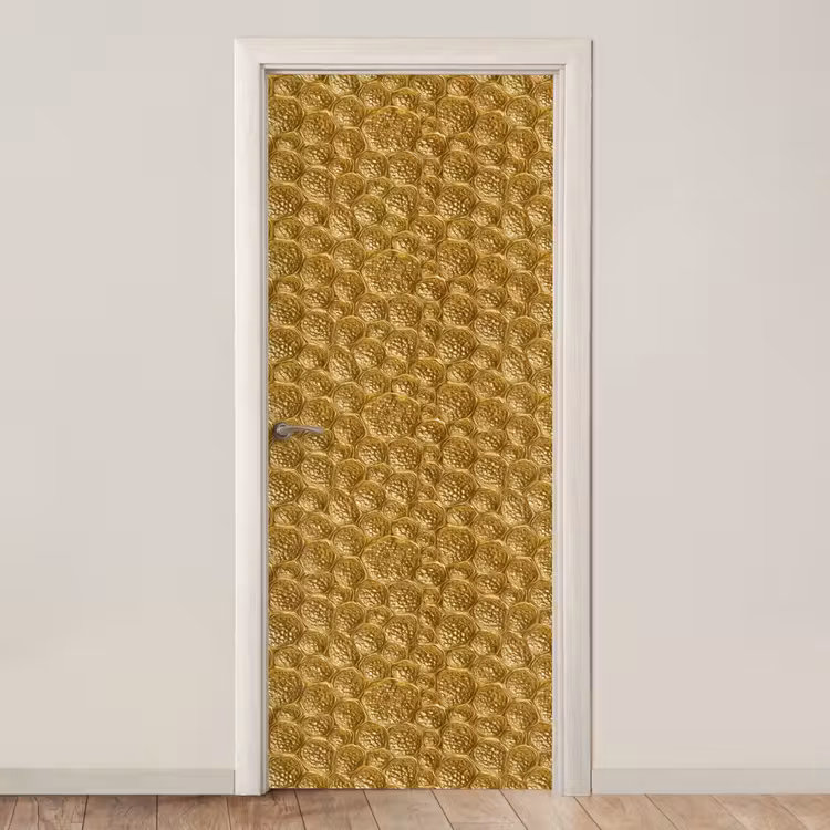 Gehamerd - Mozaïek - Antiek - Goud deurposter klein 289 -3d_beige