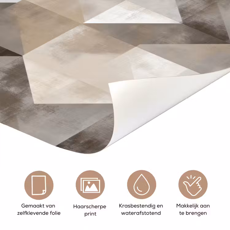 Geometrisch - Motief - Aardetinten deurposter klein 289 -closeup_NL