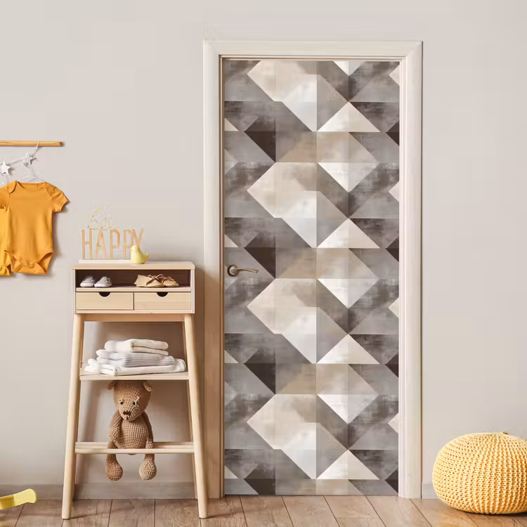 Geometrisch - Motief - Aardetinten deurposter klein 289 -sfeer4