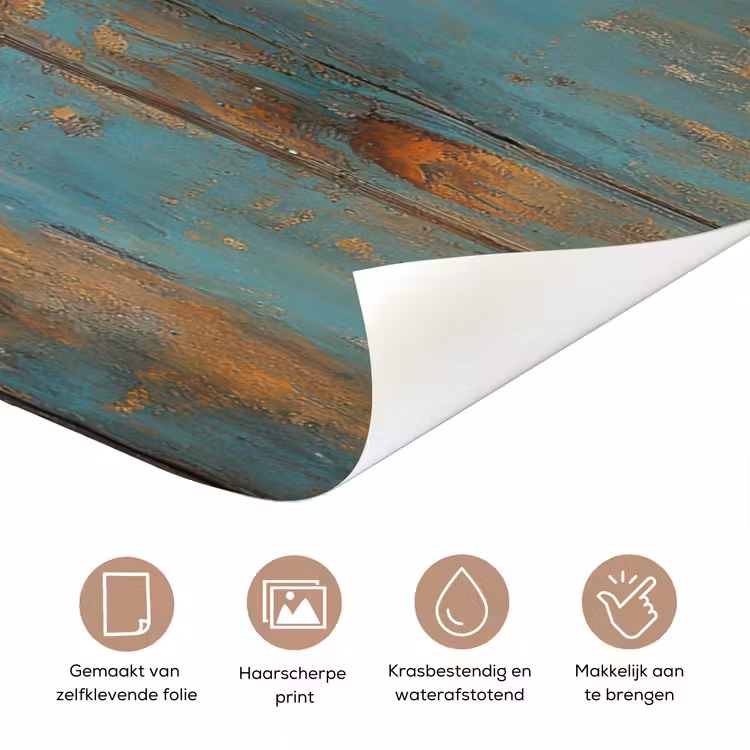 Giraf - Hout - Doorkijk - Dieren - Kop deurposter klein -closeup_NL