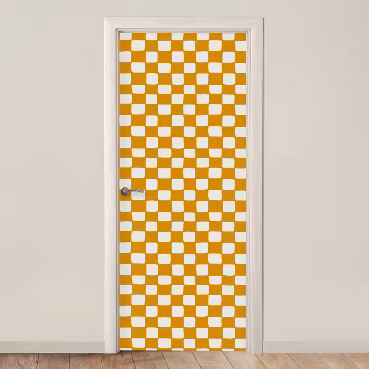 Grafisch - Patroon - Oker deurposter klein 289 -3d_beige