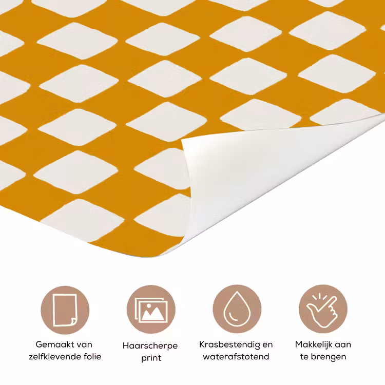 Grafisch - Patroon - Oker deurposter klein 289 -closeup_NL