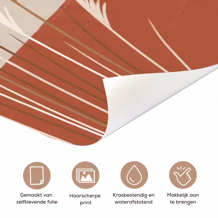 Gras - Landschap - Natuur - Abstract - Beige deurposter klein -closeup_NL