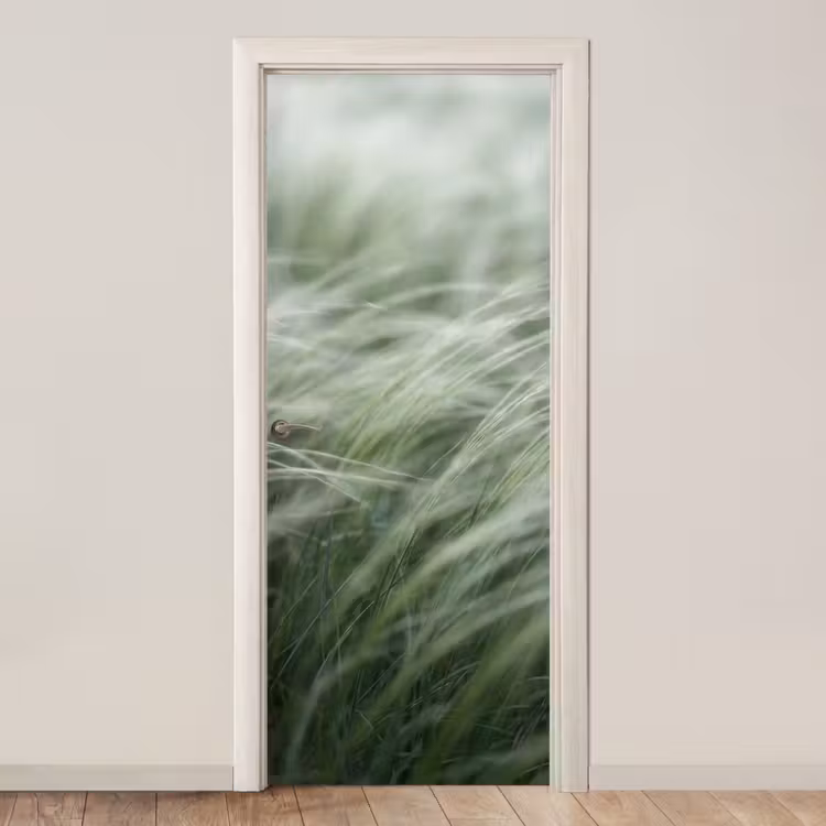 Gras - Wazig - Natuur - Groen - Zacht deurposter klein -3d_beige