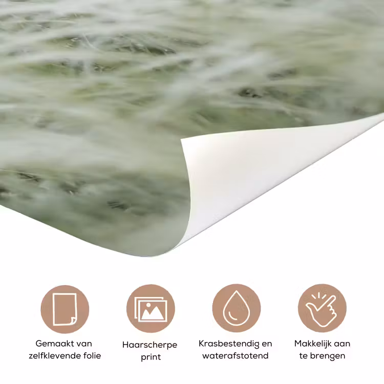 Grassen - Minimalistisch - Groen deurposter klein -closeup_NL