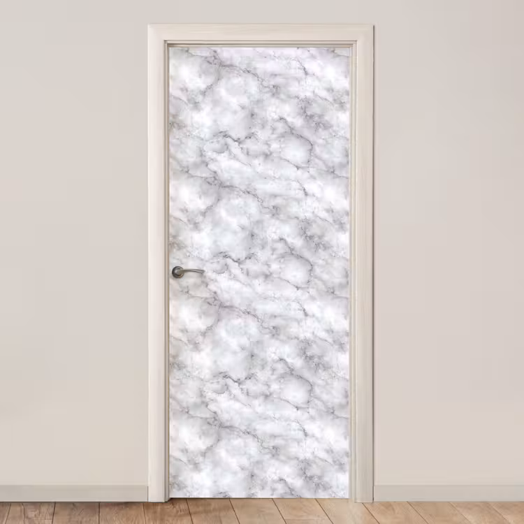 Grijs - Marmer - Klassiek - Aders deurposter klein 289 -3d_beige