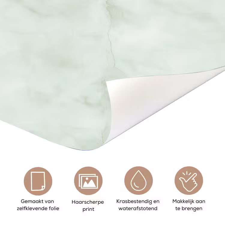 Groen - Marmer - Vloeiende aders deurposter klein 289 -closeup_NL