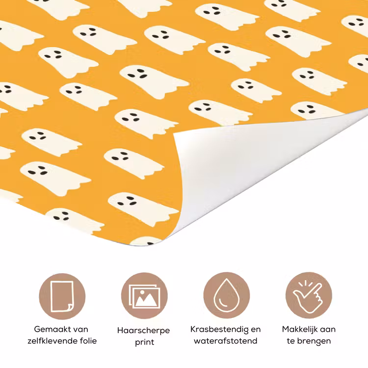 Halloween - Spookjes - Oker deurposter klein 289 -closeup_NL