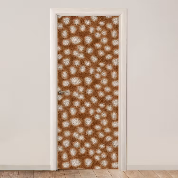 Hert - Vacht - Bruin deurposter klein 289 -3d_beige