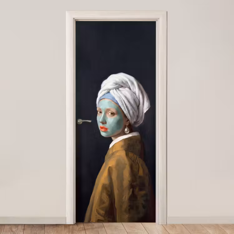 Iconisch - Modern - Kleurrijk deurposter klein -3d_beige