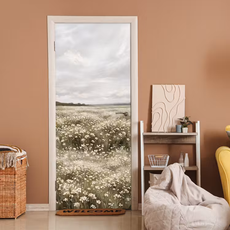 Illustratie - Landschap - Wit deurposter klein -sfeer1