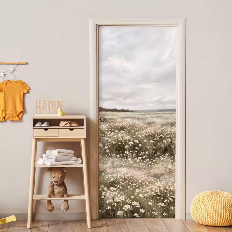 Illustratie - Landschap - Wit deurposter klein -sfeer4
