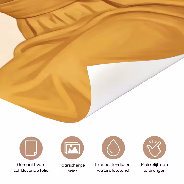 Illustratie - Mascara - Vrouw - Geel deurposter klein -closeup_NL