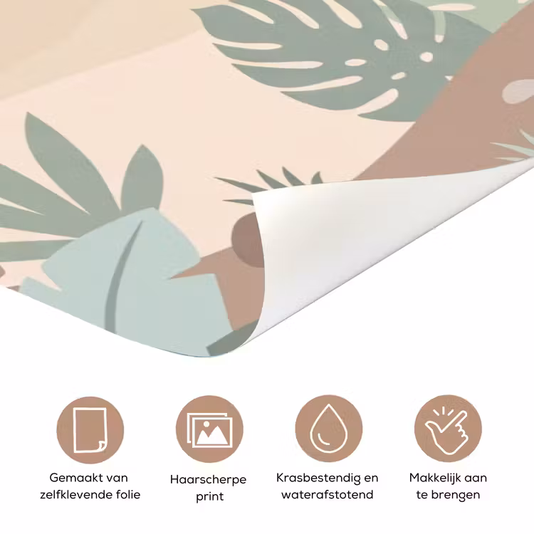 Jungle - Dieren - Groen deurposter klein -closeup_NL