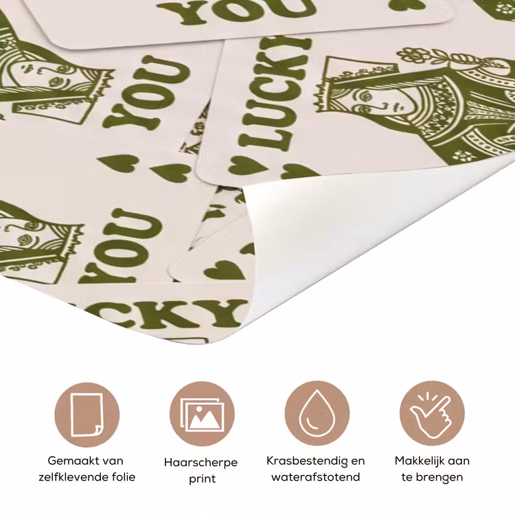 Kaarten - Koningin - Patroon - Groen - Spel deurposter klein -closeup_NL