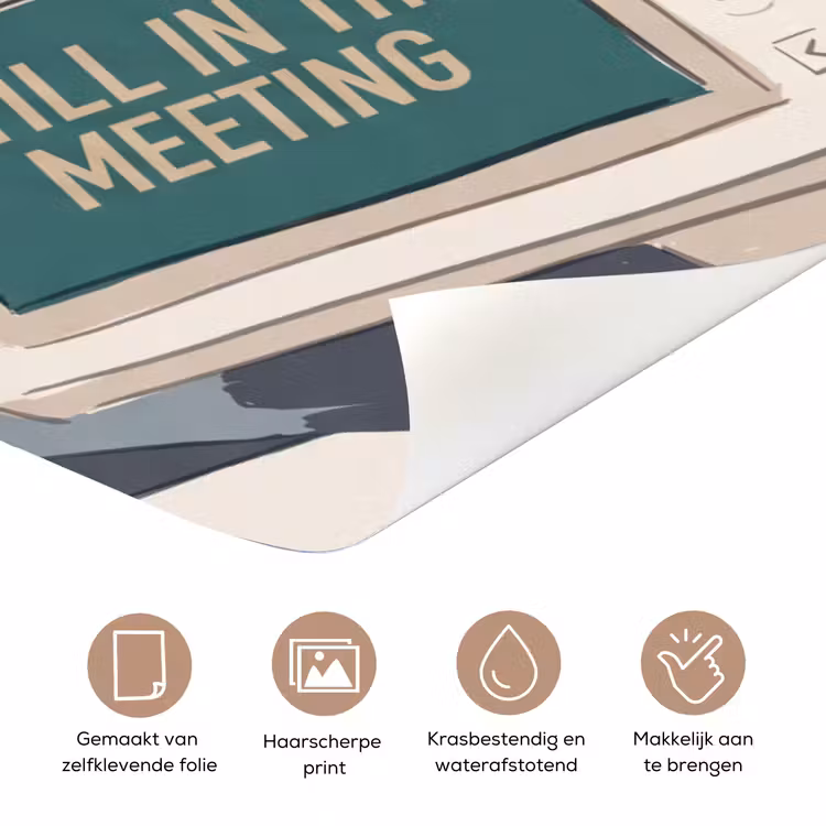 Kantoor - Drank - Humor - Illustratie deurposter klein -closeup_NL