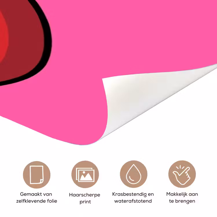 Kers - Roze - Fruit deurposter klein -closeup_NL