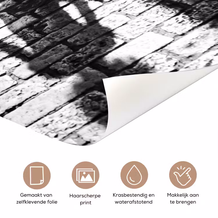 Kind - Vogel - Straat - Zwart-wit - Spelen deurposter klein -closeup_NL